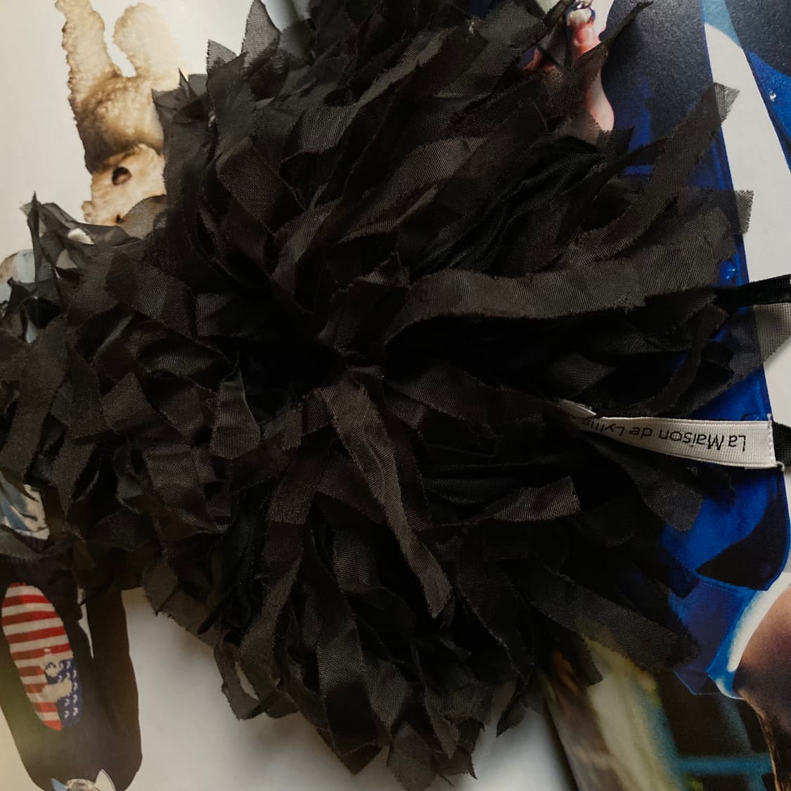 La Maison de Lyllis 헤어 슈슈 프린지 블랙 헤어 스크런치 상품이미지4