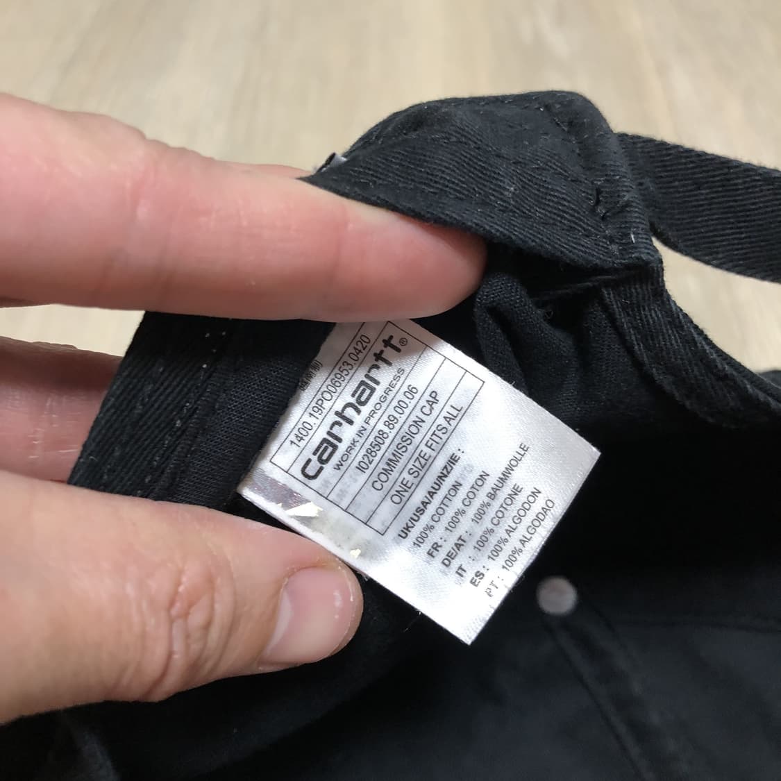 (OS) 칼하트 Carhartt WIP 스펠 로고 6패널 볼캡 블랙 상품이미지8