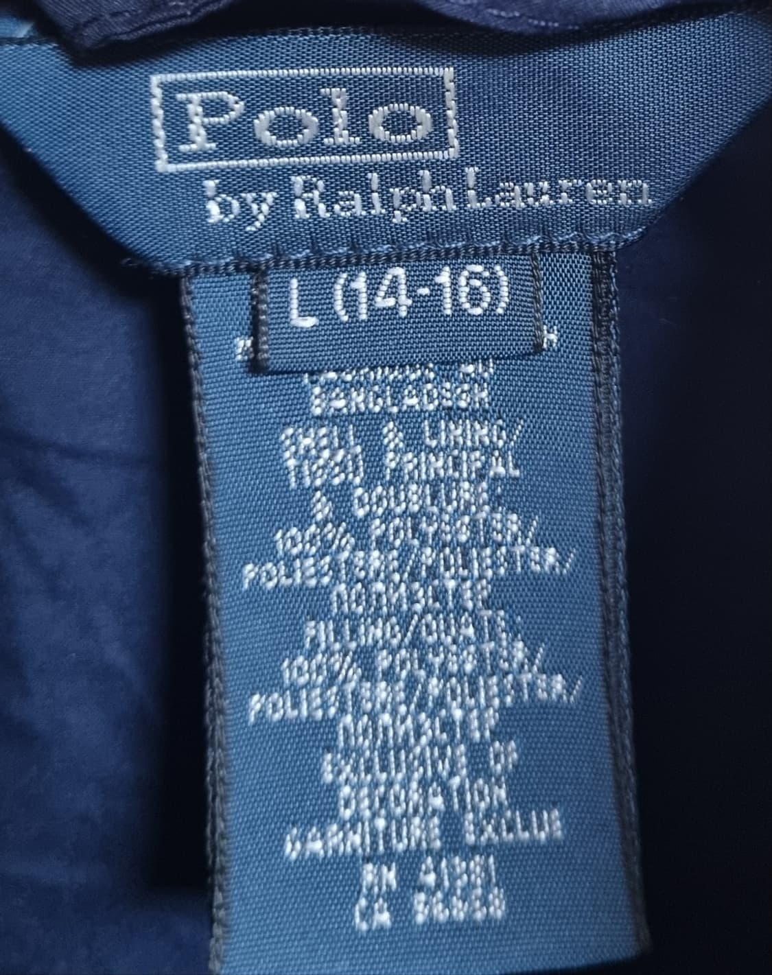 실측 S (55) 폴로랄프로렌 네이비 퀼팅자켓 상품이미지3