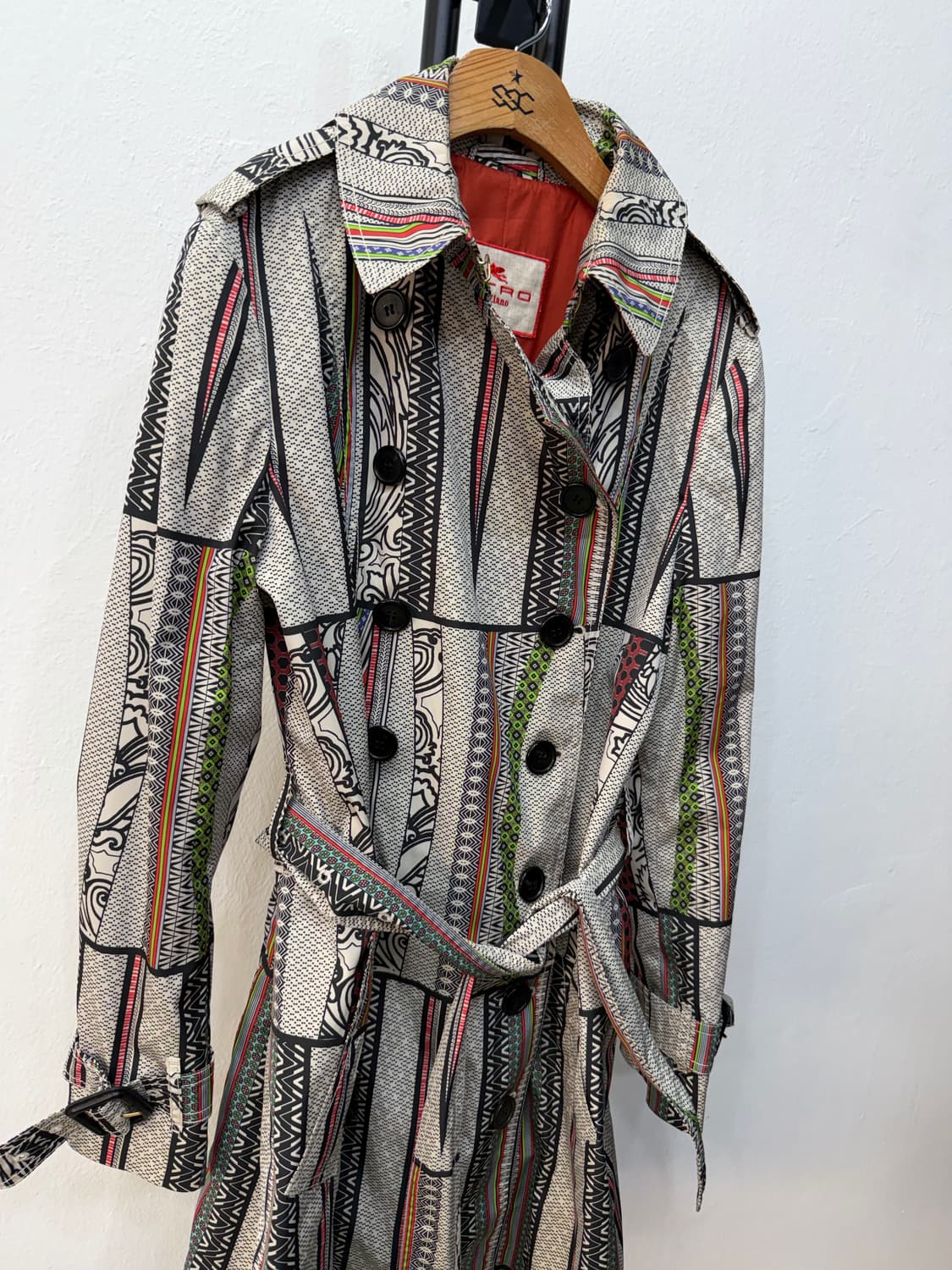 정품) 에트로 패턴 트렌치 코트 자켓 42 상품이미지2