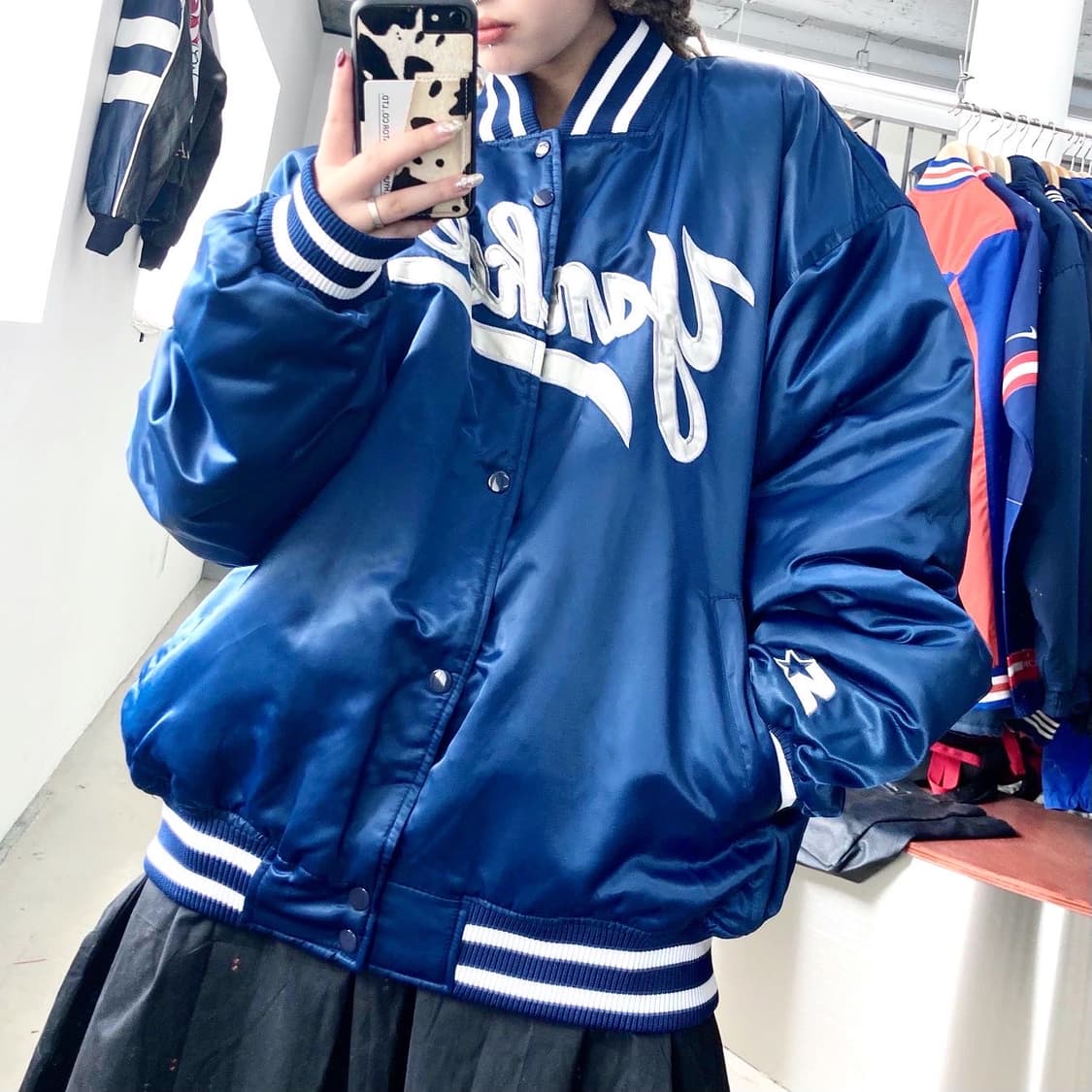 스타터 뉴욕 양키즈 오버사이즈 베이스 볼 전퍼 상품이미지1