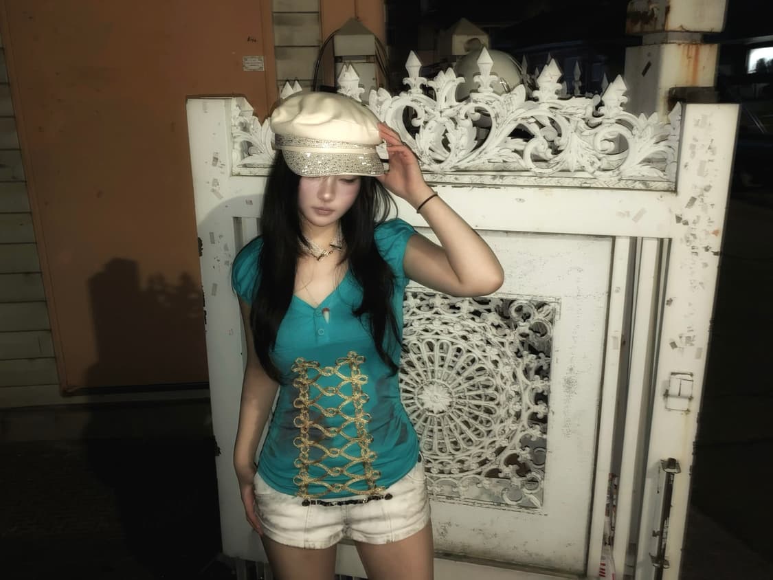 Mint Napoleon Braid Top 상품이미지1