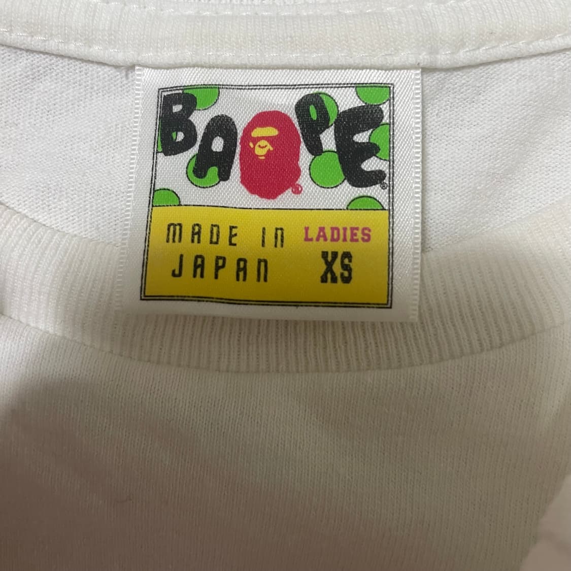 XS) 베이프 베이비마일로 코끼리 그래픽 반팔 티셔츠 상품이미지4