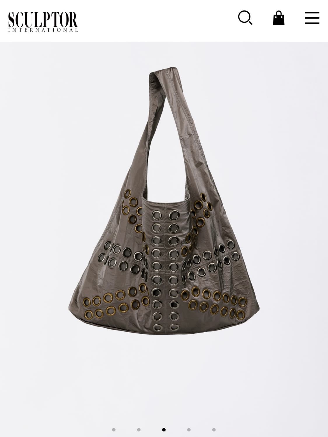 스컬프터 스터드 메탈릭 호보백 상품이미지1