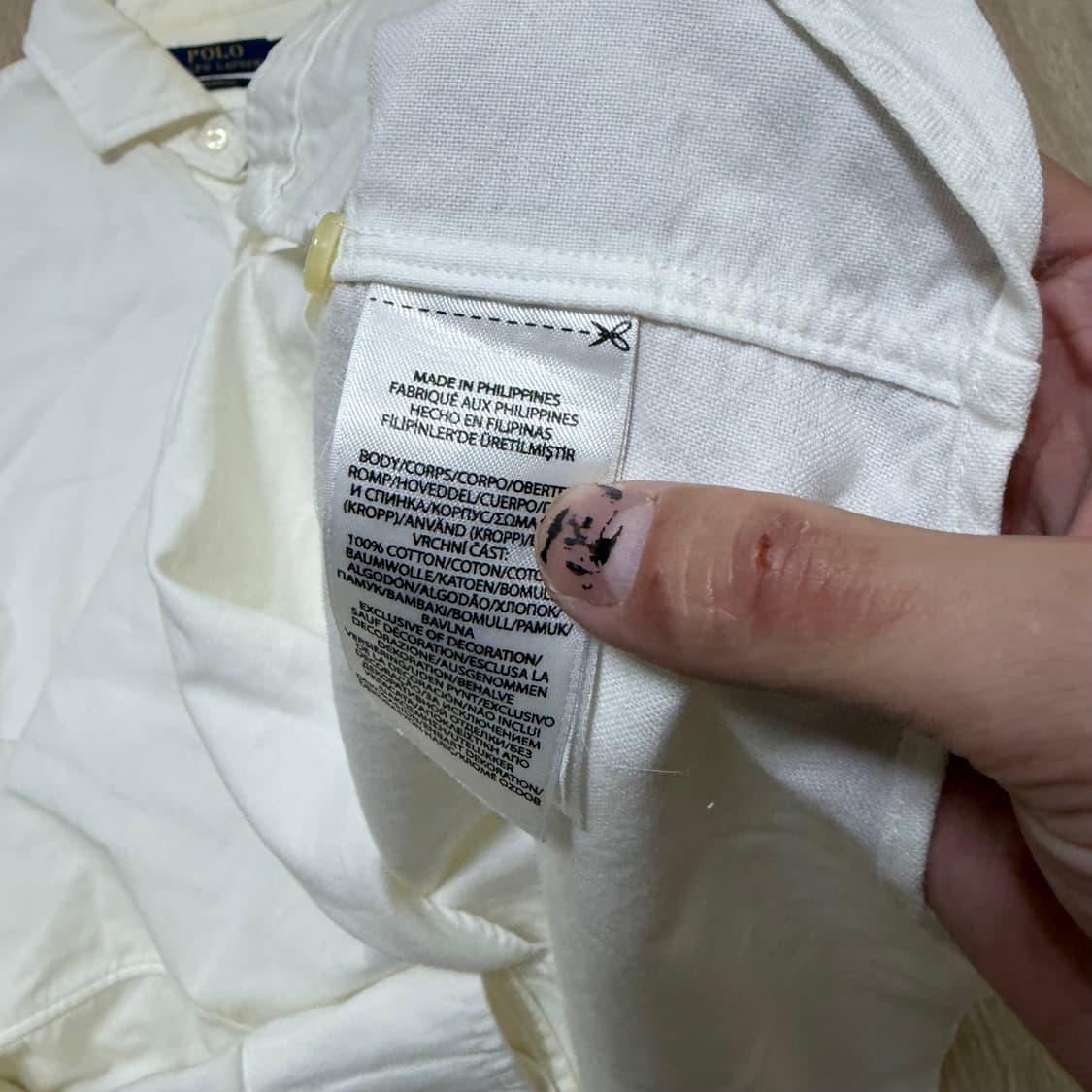 폴로 랄프로렌 화이트 옥스포드 셔츠 M/95  상품이미지6