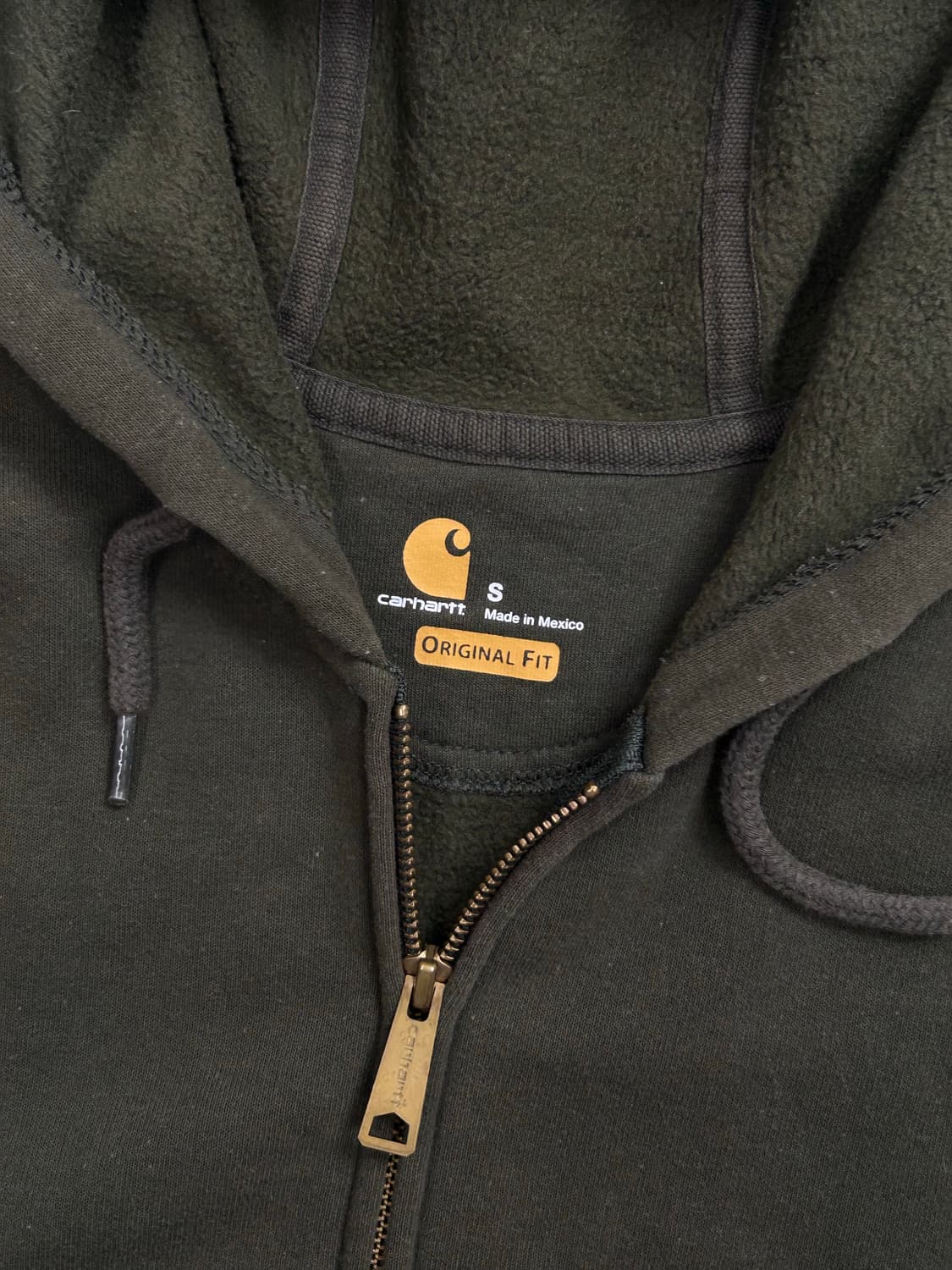 칼하트 올리브 그린 후드집업 S 상품이미지5