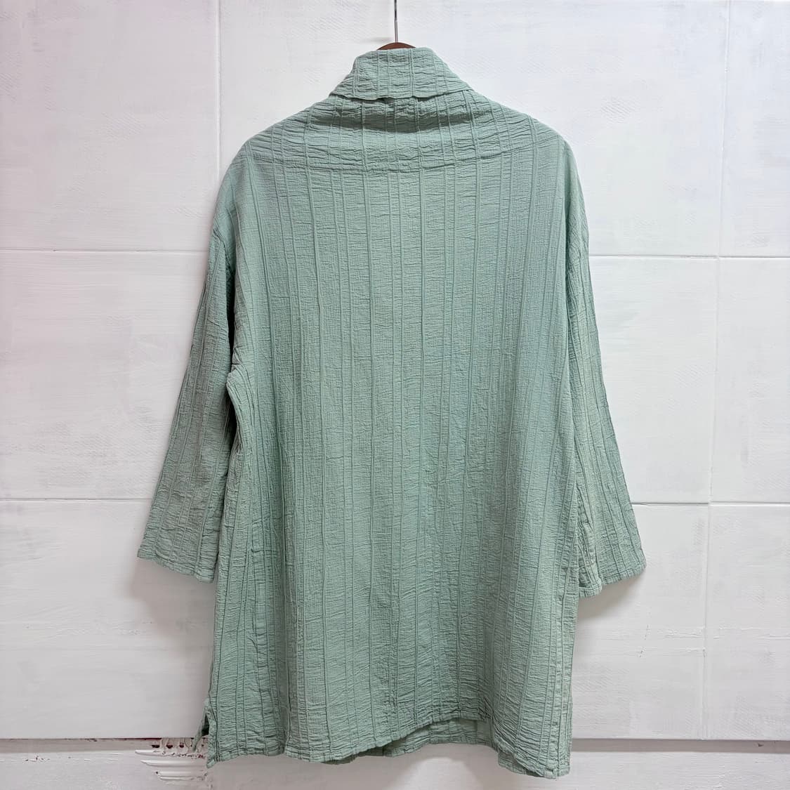 Plantation by IsseyMiyake 크리즈 코튼 셔츠 블라우스 상품이미지5