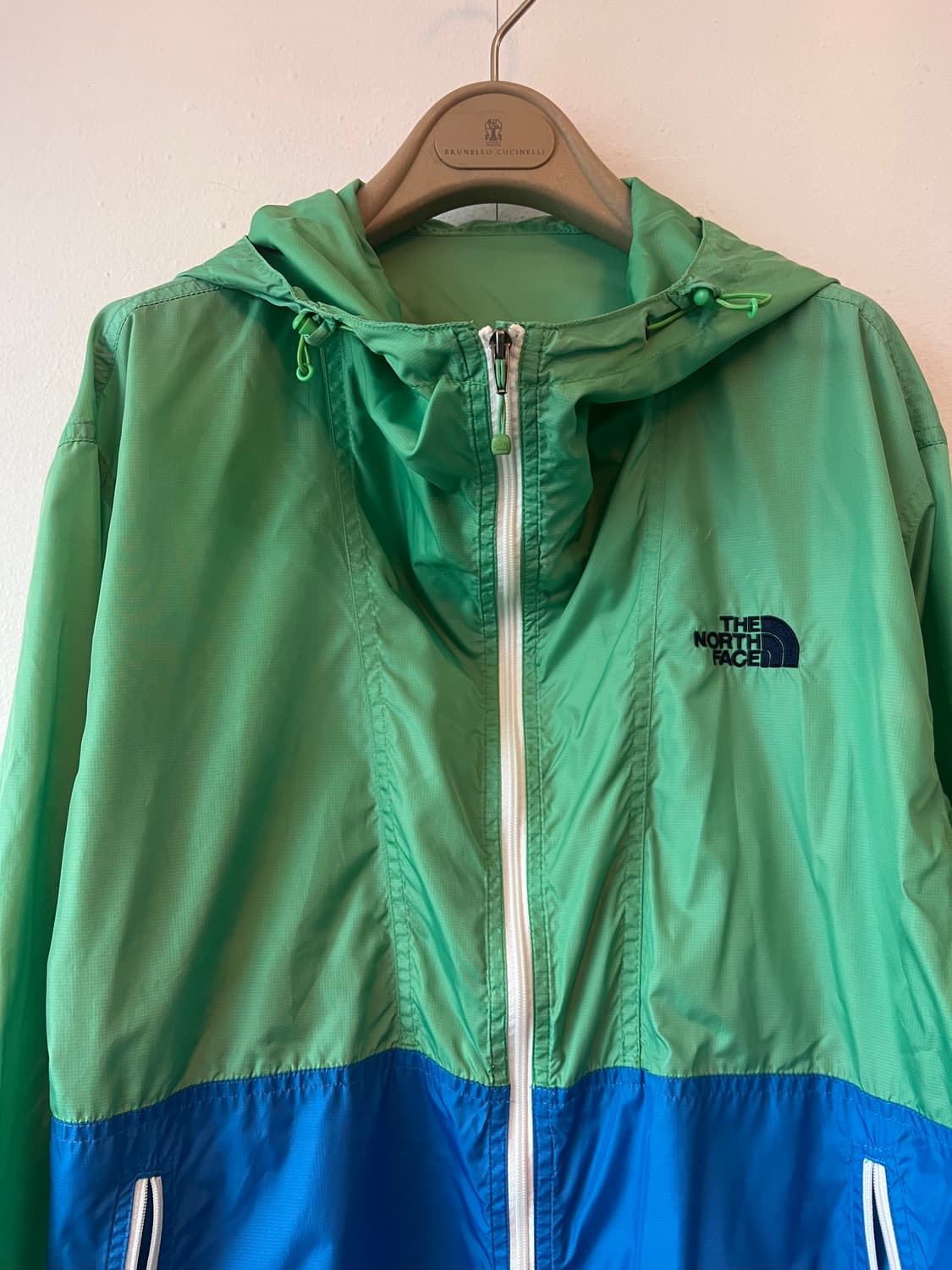 노스페이스 남성 그린블루 윈드브레이커 바람막이후드점퍼 상품이미지1