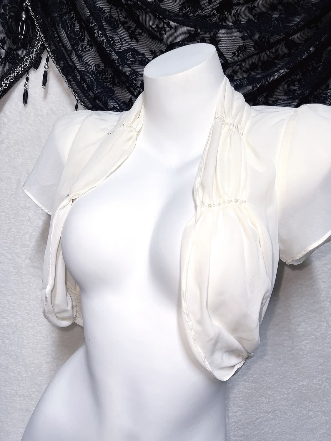 로맨틱갸루 로걀탑 진주 쉬폰 볼레로 가디건 핀터 히메 오리엔탈 페어리 상품이미지4