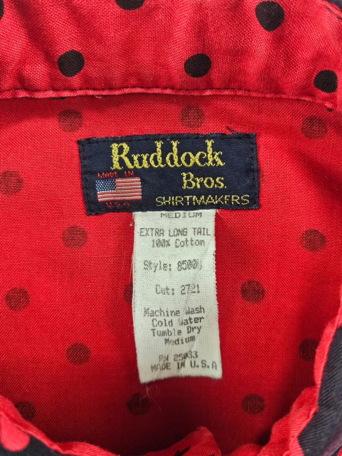 USA RUDDOCK 크롭 커스텀 도트 셔츠 ( M ) / 11514 상품이미지8