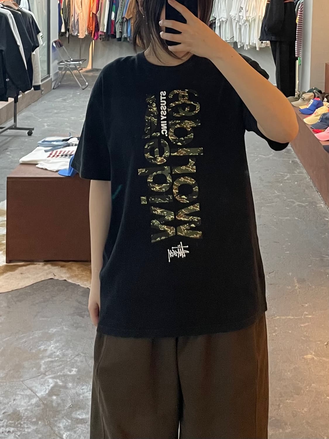 스투시 카모 빅로고 프린팅 반팔 H2557 상품이미지1