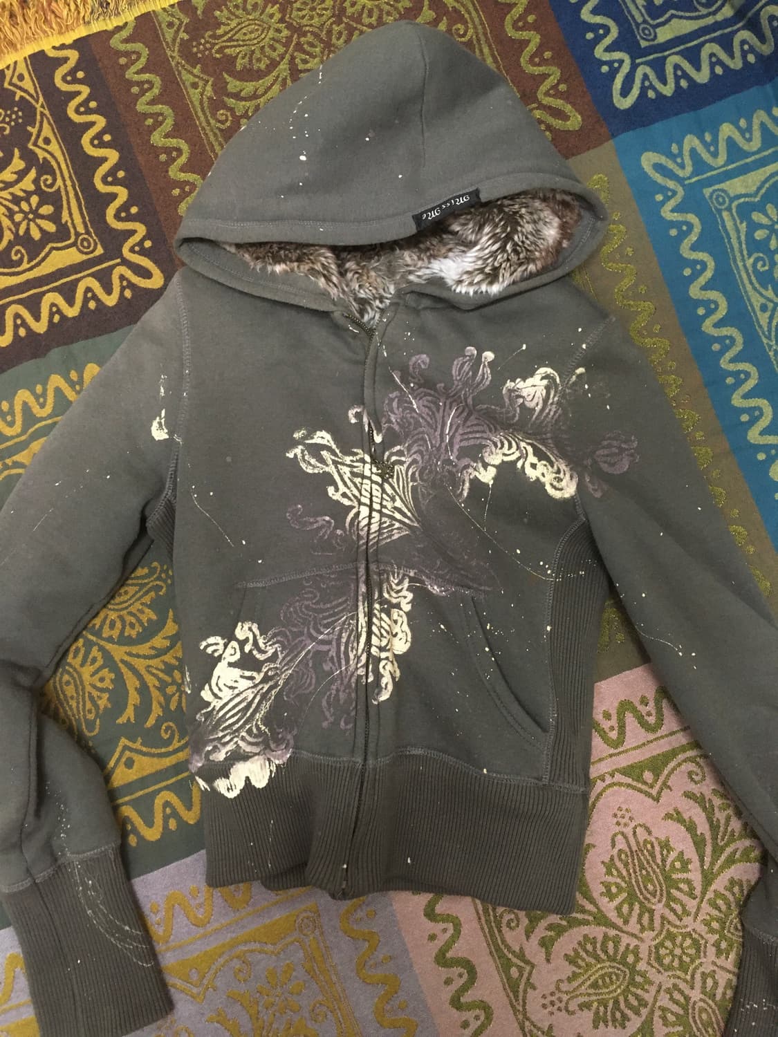 Miss Me💋reversible grunge hood zipup 상품이미지2