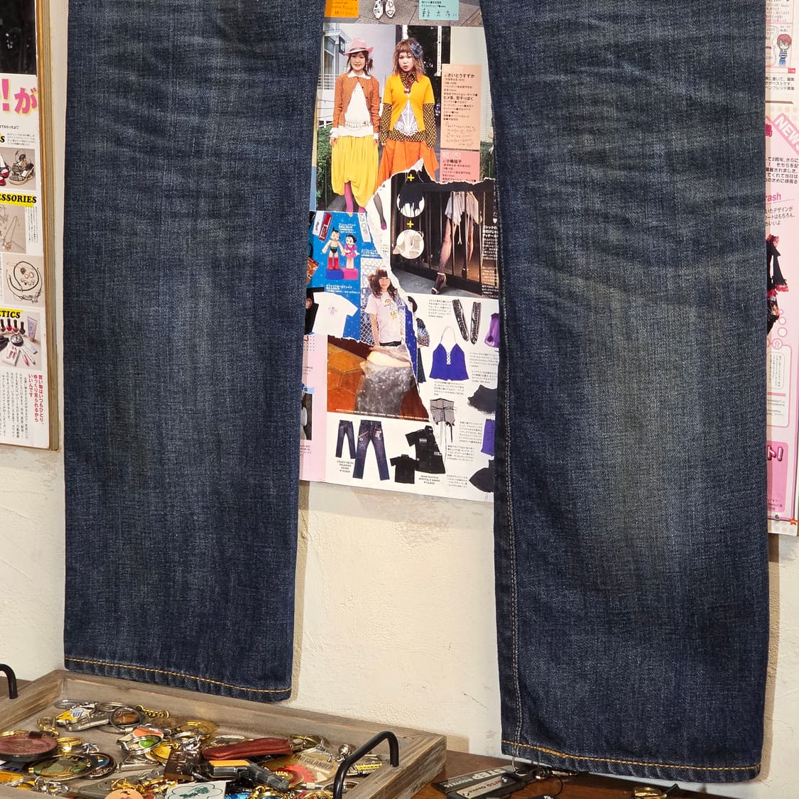 리바이스 513 데미지 워싱 진청 데님 팬츠 상품이미지5