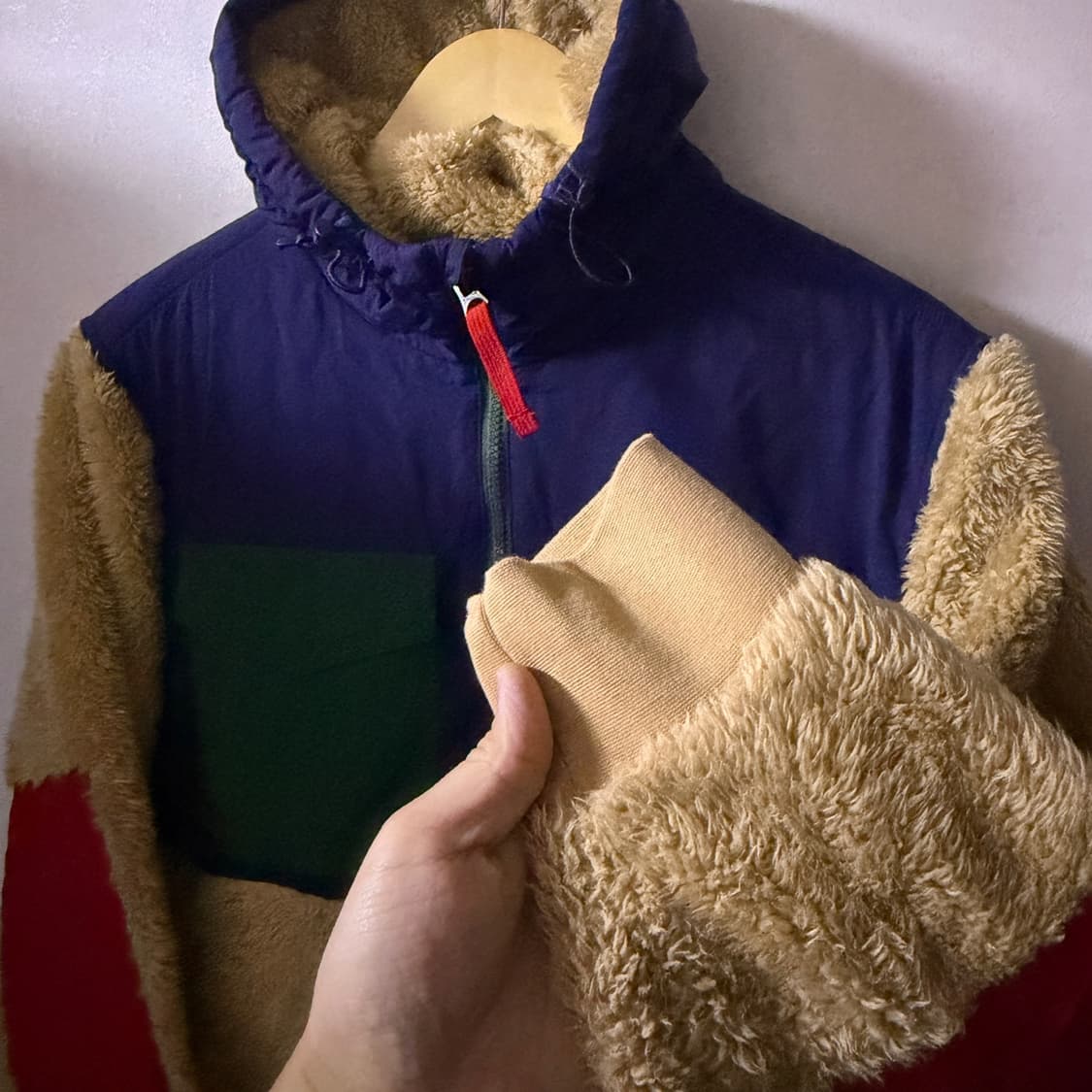 폴로 랄프로렌 하이브리드 쉐르파 후드티 하프 집업(100정도) 상품이미지2