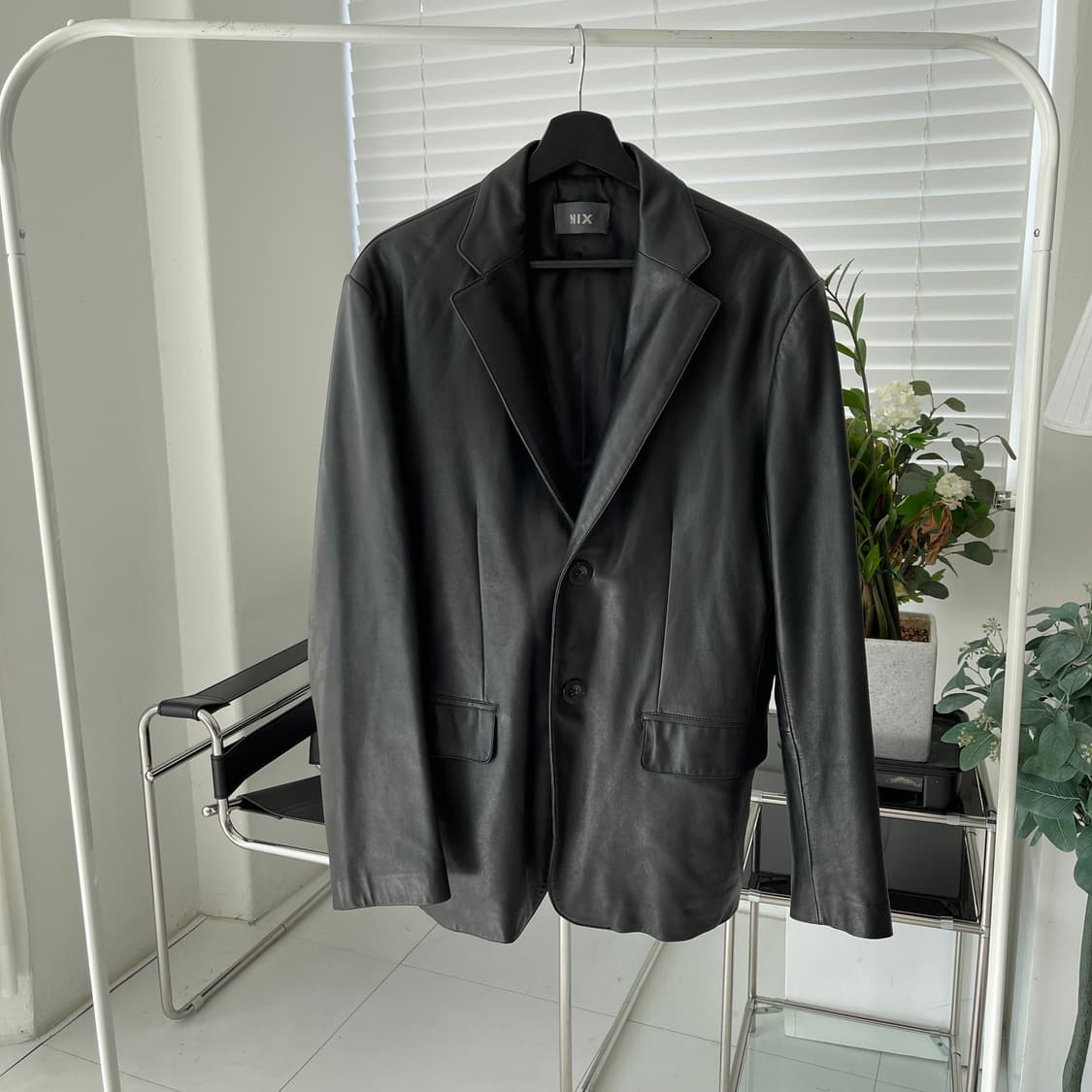 (100)90'S NIX 레더 블레이져-M1567 상품이미지5