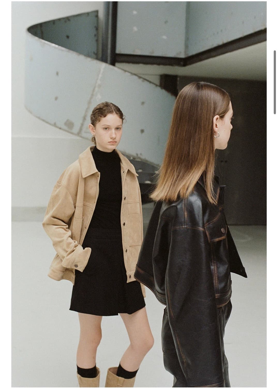 Le 르 스웨이드 트러커 오버핏 싱글 자켓 블레이저 F 상품이미지4