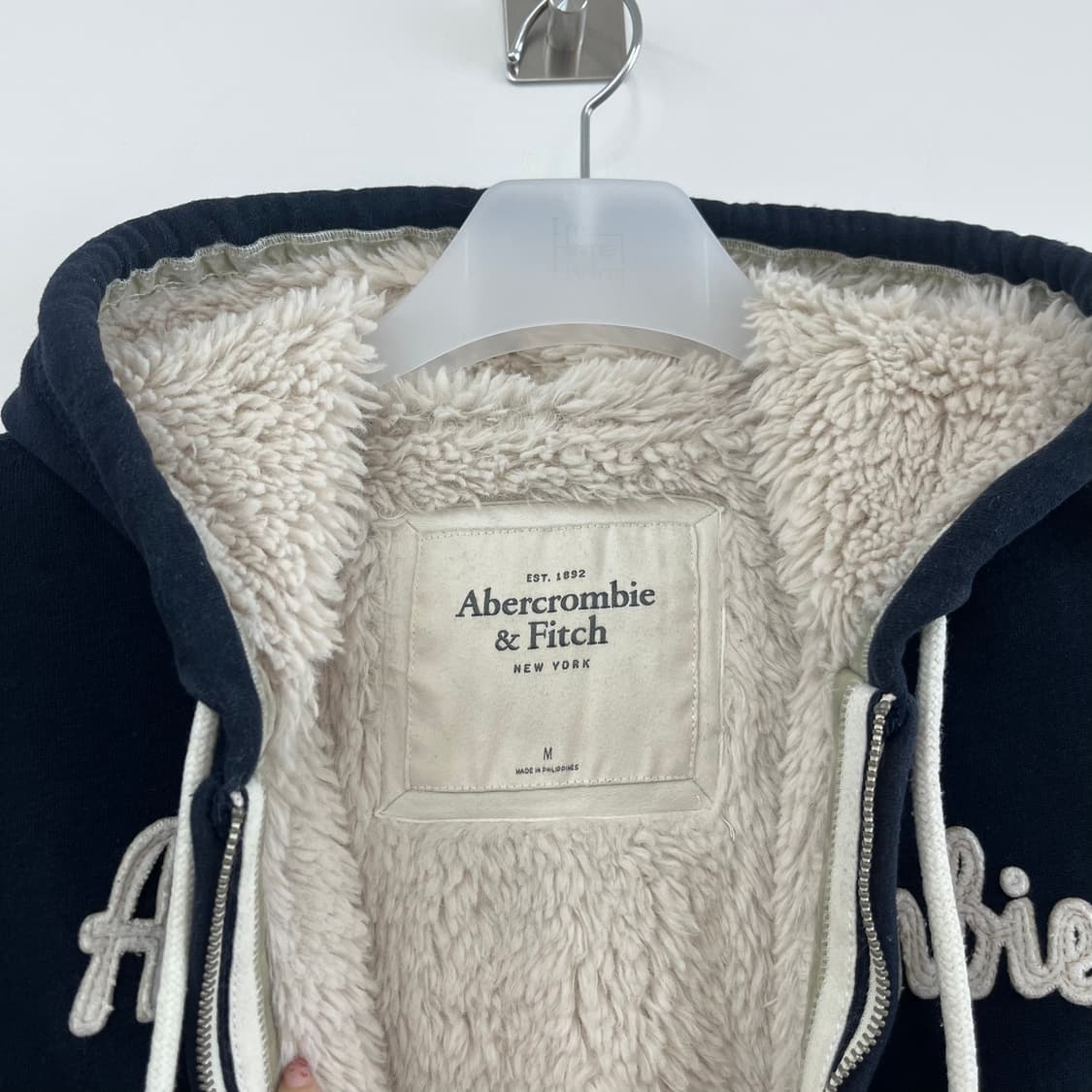 아베크롬비 울프죠 딱붙핏 네이비 후드집업 상품이미지6