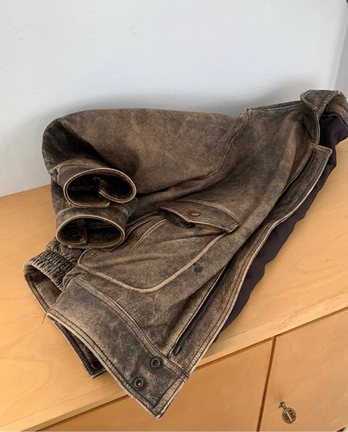 80‘s tokyo leather bomber jaket 상품이미지1