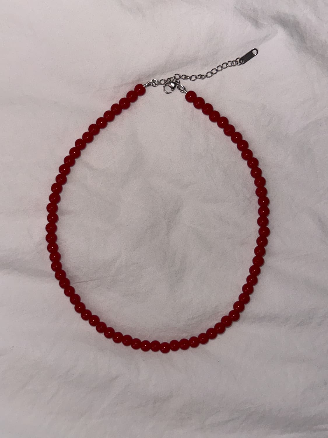 Simple red beads necklace  상품이미지2