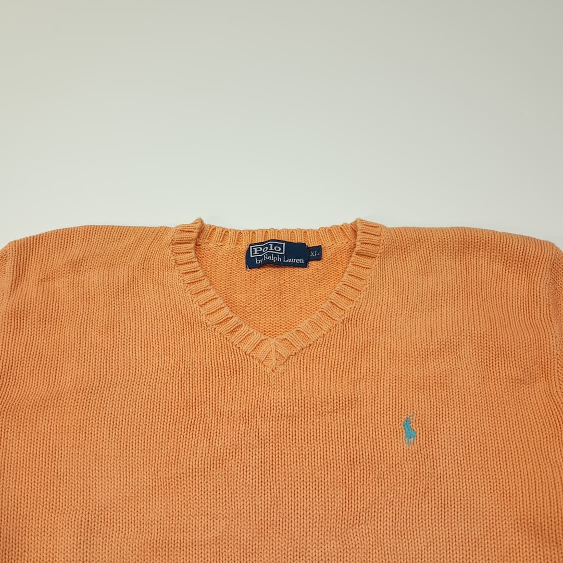 CL056 XL 폴로 랄프로렌 90s 소프트 오렌지 & 틸 포니 100 상품이미지2