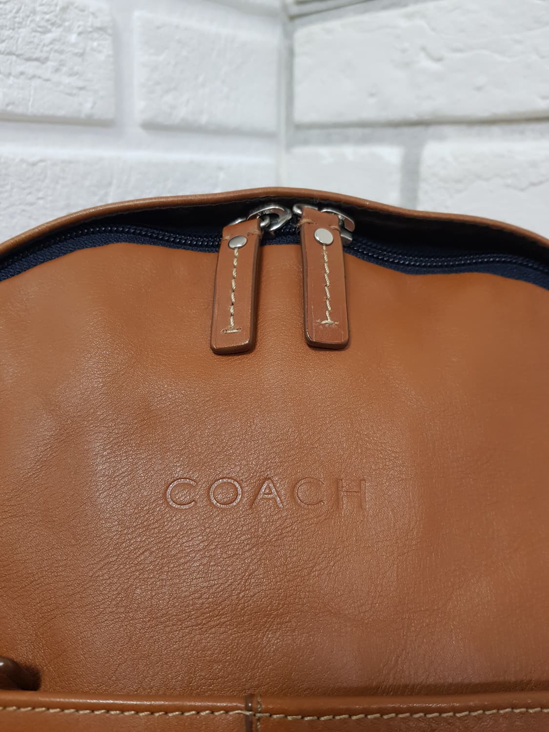 [정품] 코치 가죽 백팩 브라운 상품이미지3