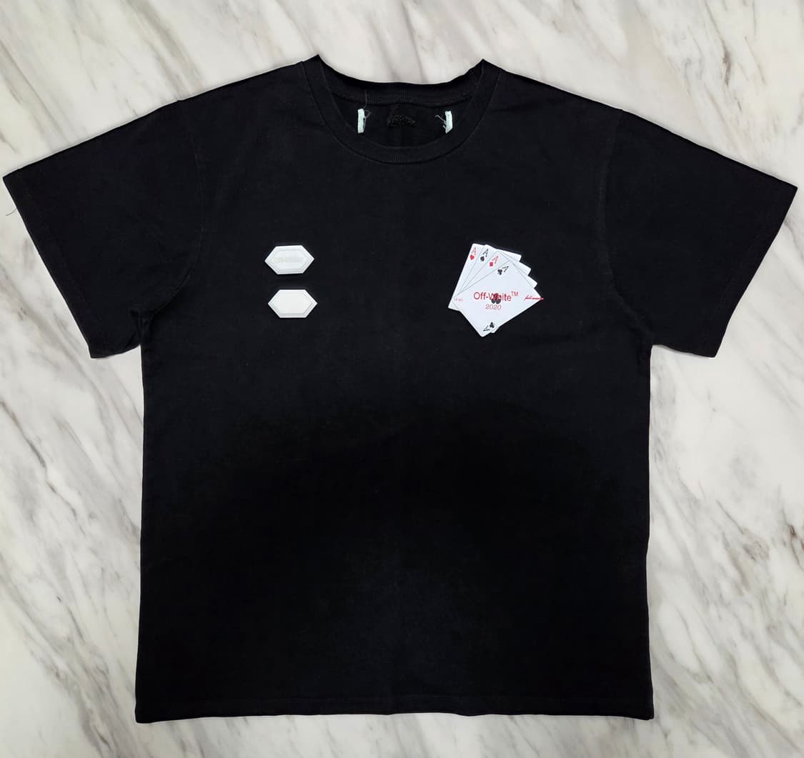 오프화이트 핸드카드 반팔 티셔츠 상품이미지2