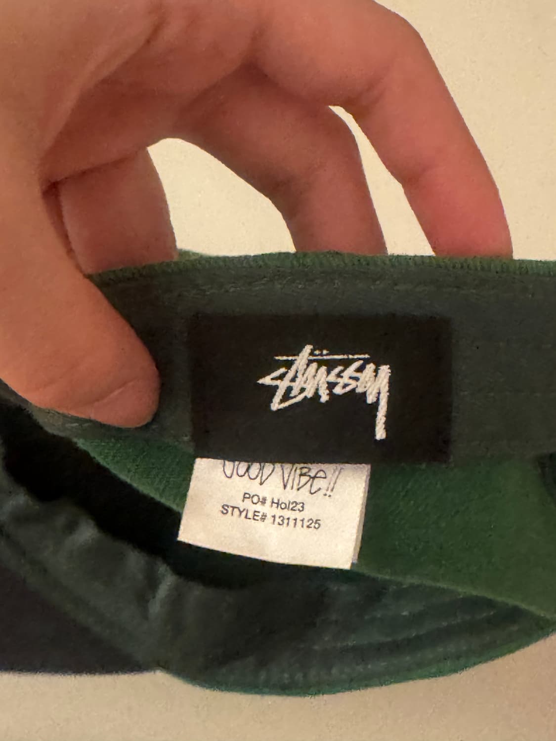 스투시 로우 프로 카피라이트 아플리케 스트랩백 캡 그린 상품이미지3