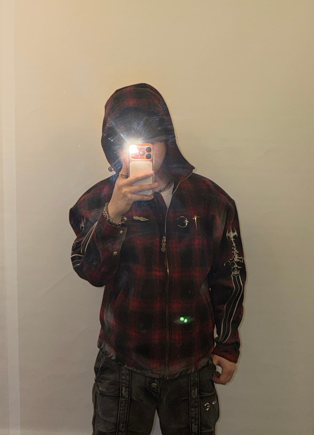 떠그클럽 아랍소드 플란넬 후드집업(새상품) 상품이미지3