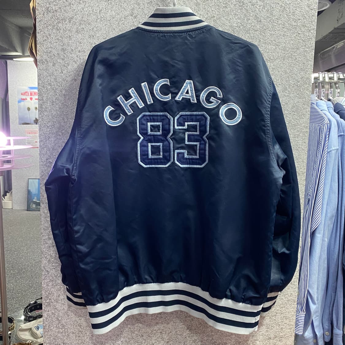 MLB 시카고 컵스 백로고 네이비 패치워커 바시티 자켓 B3904 상품이미지7