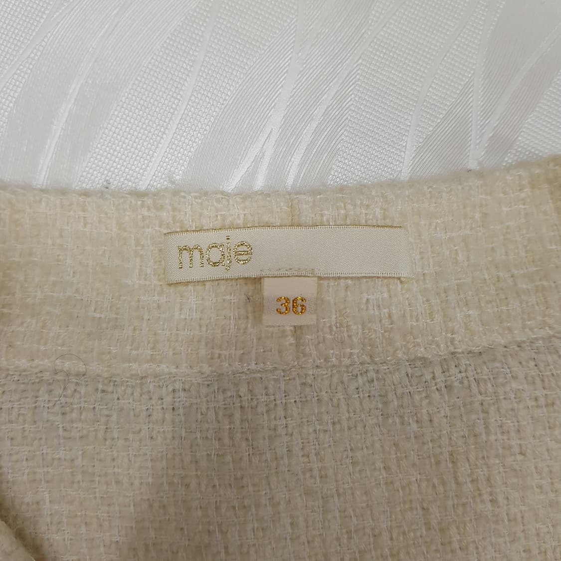 마쥬 maje 트위드 스타일 배색 포켓 가디건 36사이즈 상품이미지8