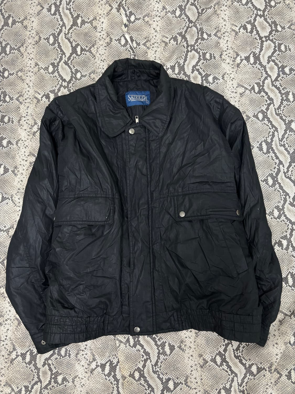 Y2K Bomber-Fit Black Jacket 상품이미지4