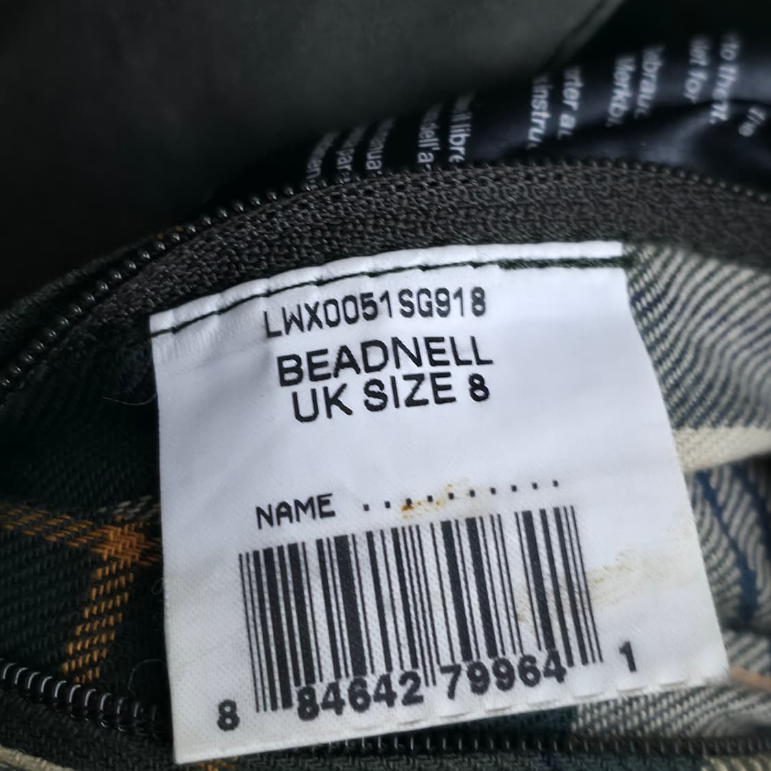 [34,S] 바버 비드넬 후드 왁스 자켓 상품이미지5