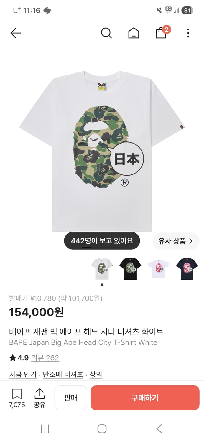 베이프 빅에이프 재팬 xl 상품이미지1