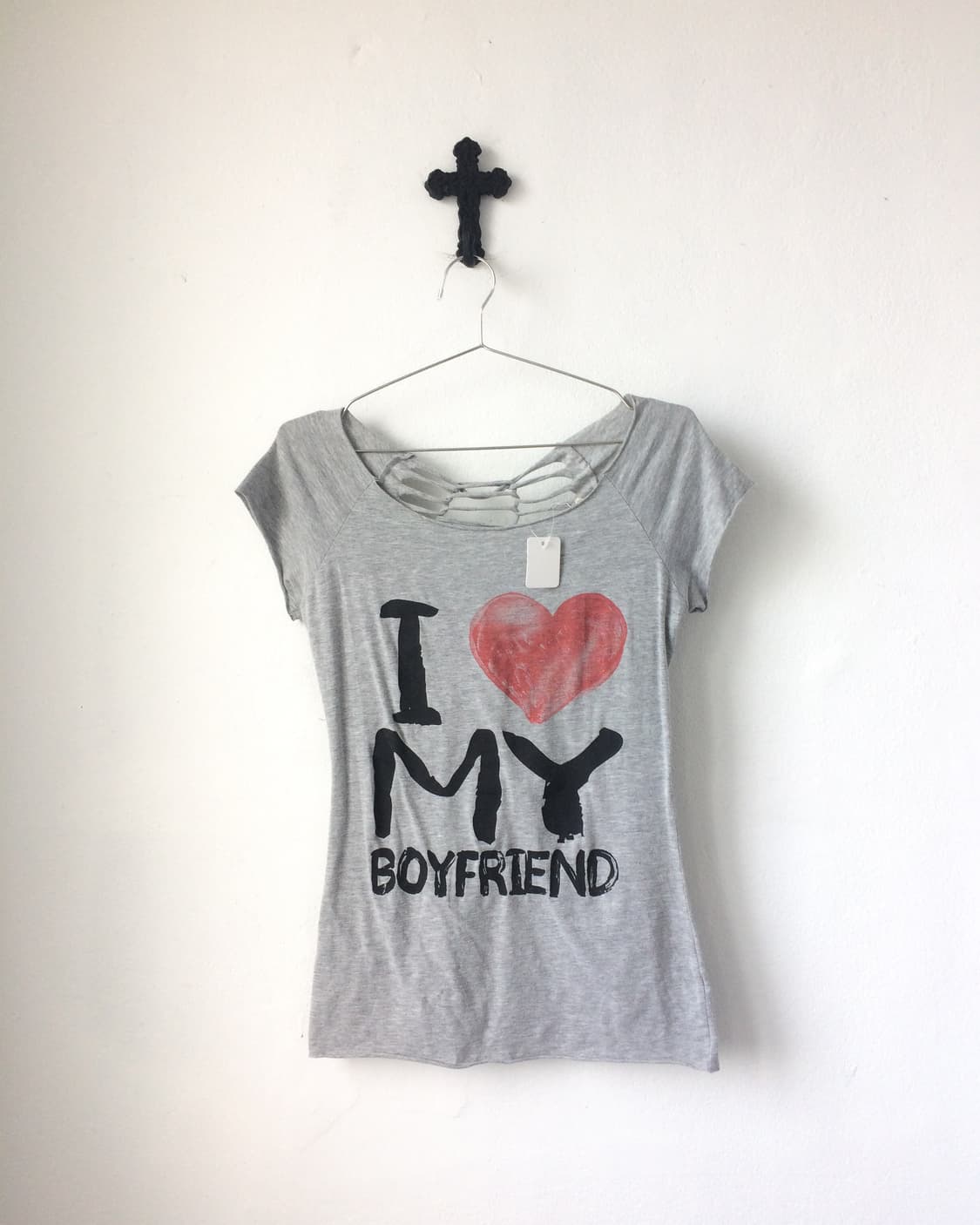 Back cut off point t shirt 상품이미지2