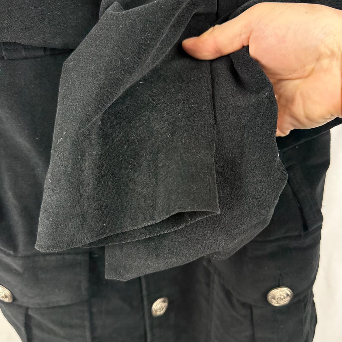 (L) GOLDLING 이태리 우먼스 벨벳 자켓 블랙 상품이미지4