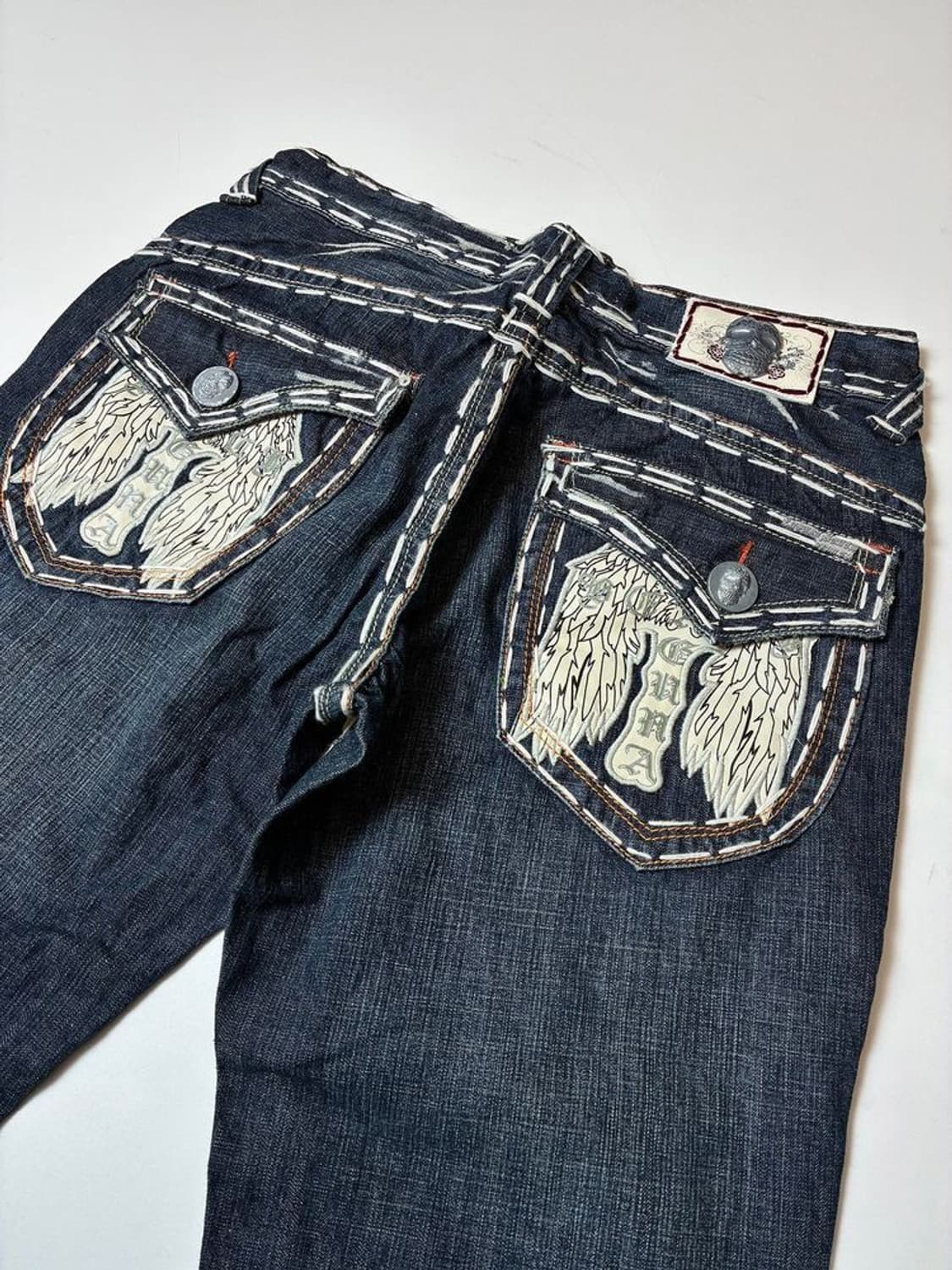 라구나비치00's Y2K 펑크 데드스탁 스티치 자수 데님팬츠 PN8830 상품이미지1