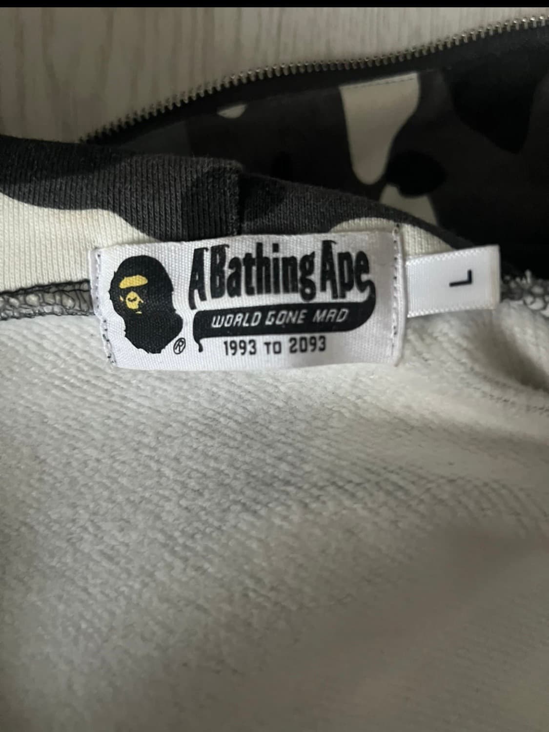 베이프 시티카모 야광 샤크 후드집업 L 상품이미지4