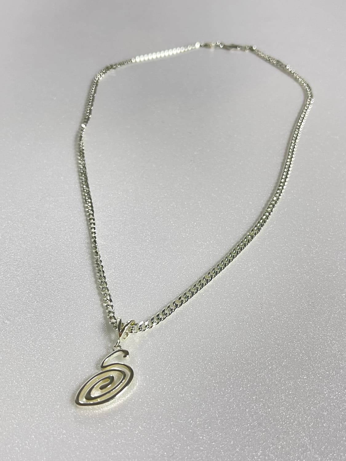 스투시 스월리 S 체인 스털링 실버 상품이미지2