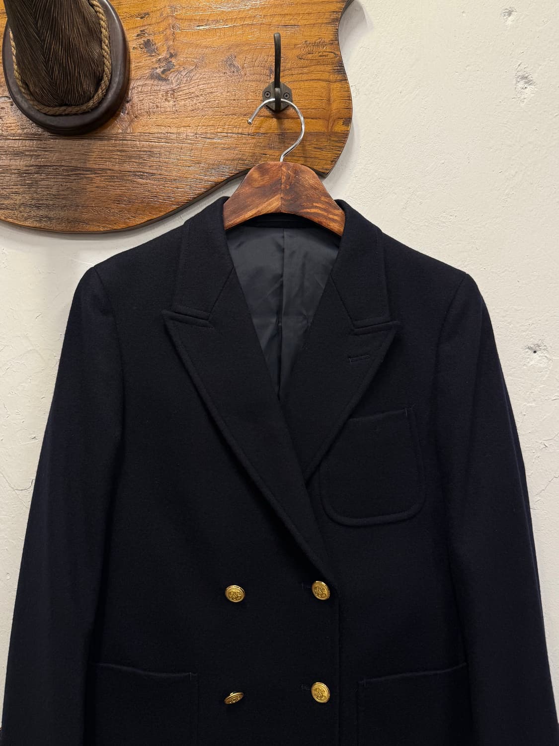 44) J.PRESS Double-Breasted Navy Wool Bl 상품이미지1