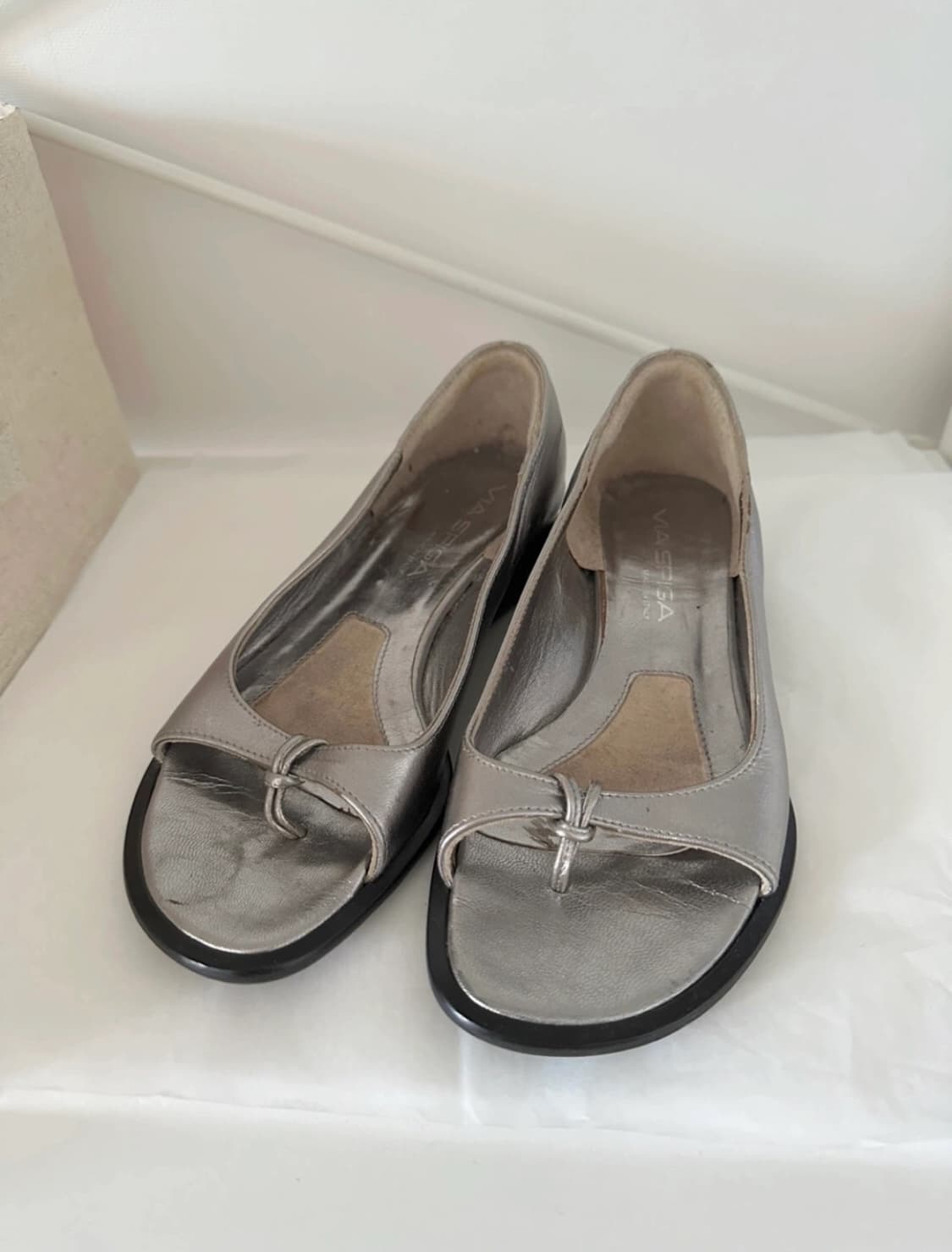VIA SPIGA. Silver Leather Sandal 상품이미지1
