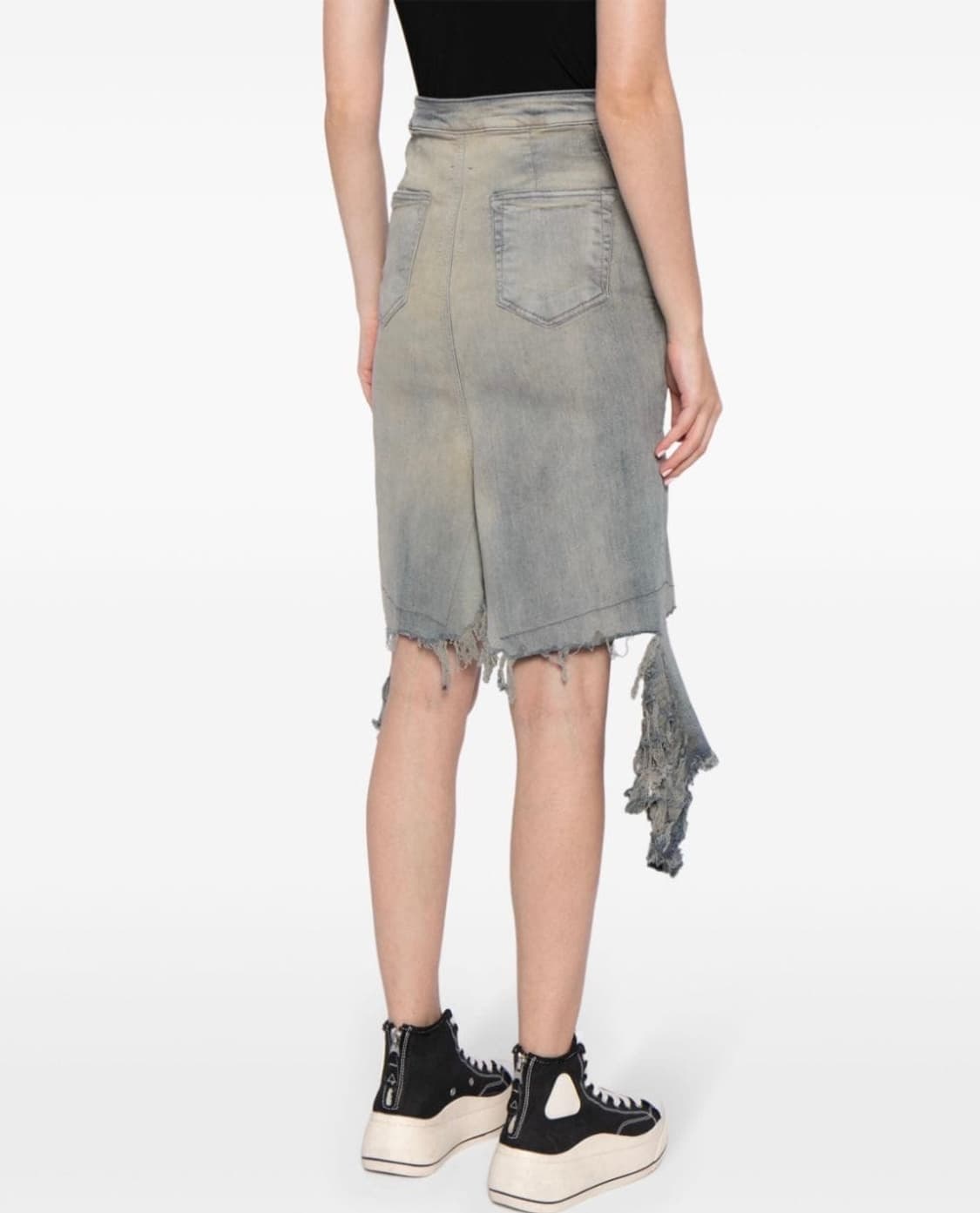 [M]릭오웬스 다크쉐도우 디스트레스 데님 스커트 상품이미지4