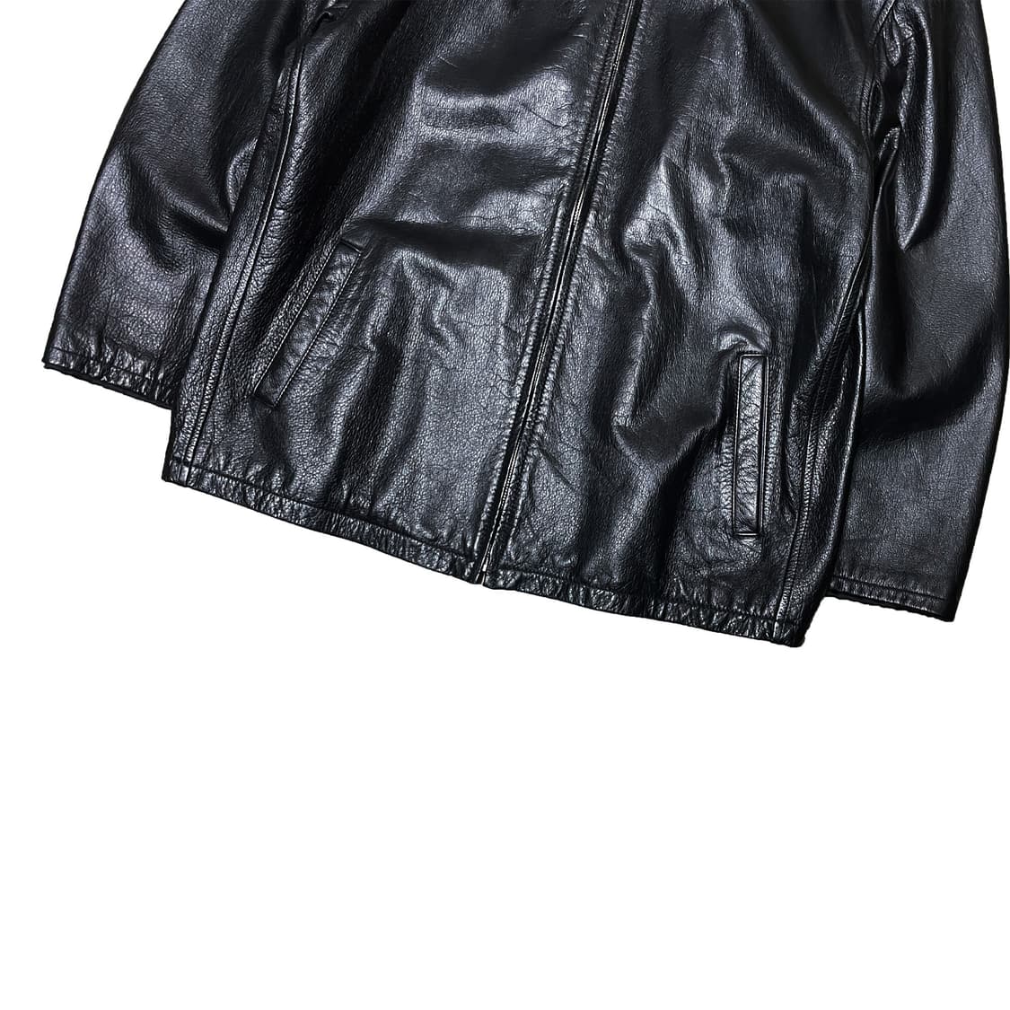 Jackers 블랙 소가죽 레더 자켓 상품이미지4