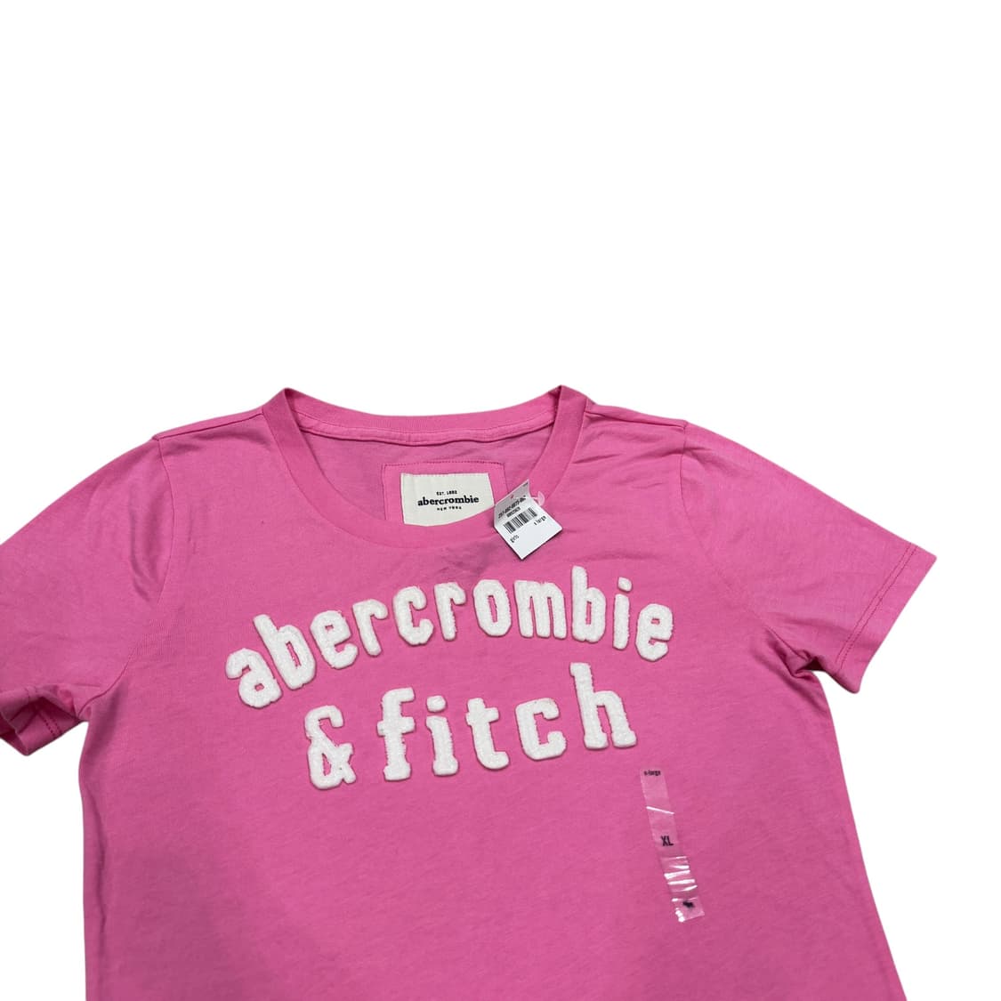 아베크롬비 Y2K 딱붙핏 스펠로고 반팔티 핑크 XL 상품이미지2