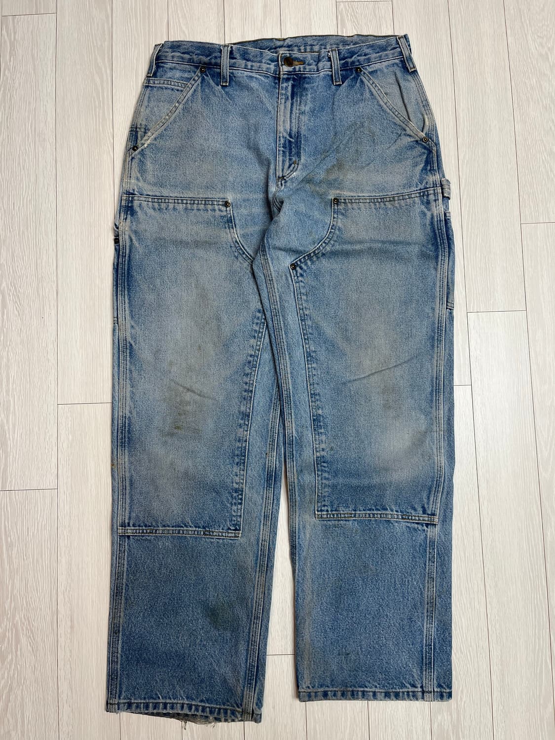 빈티지 칼하트 더블니 연청 34x32 상품이미지1