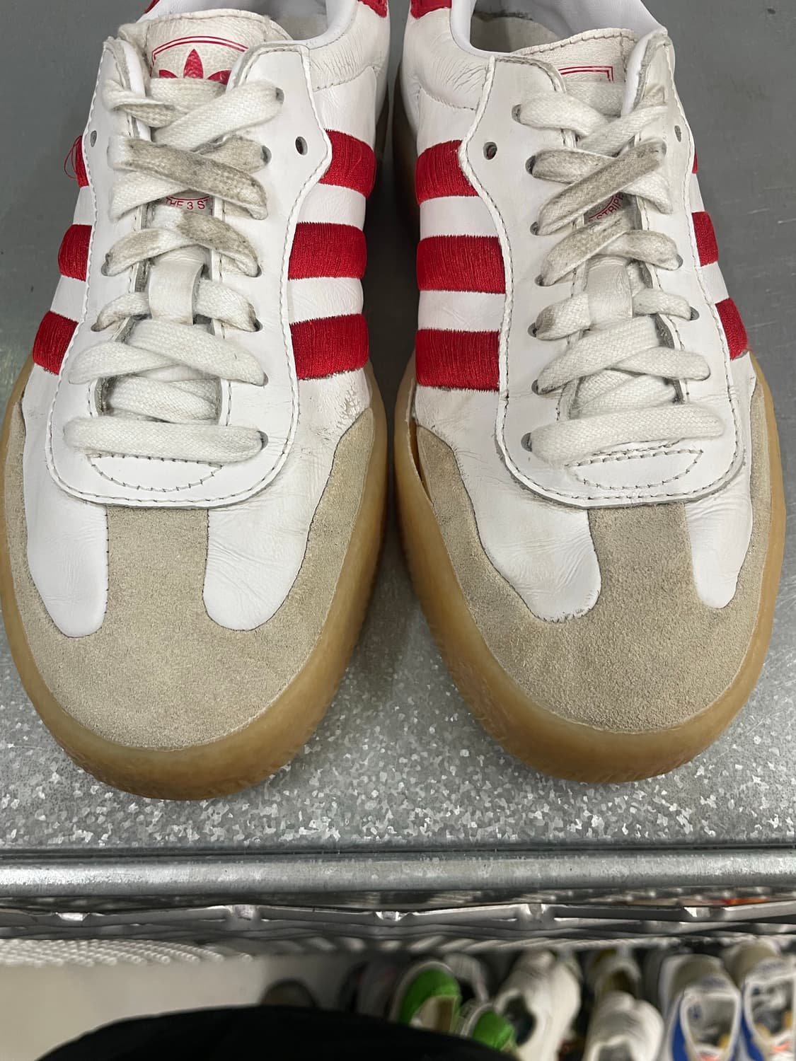 아디다스 삼바OG 화이트 솔라 레드 250 상품이미지7