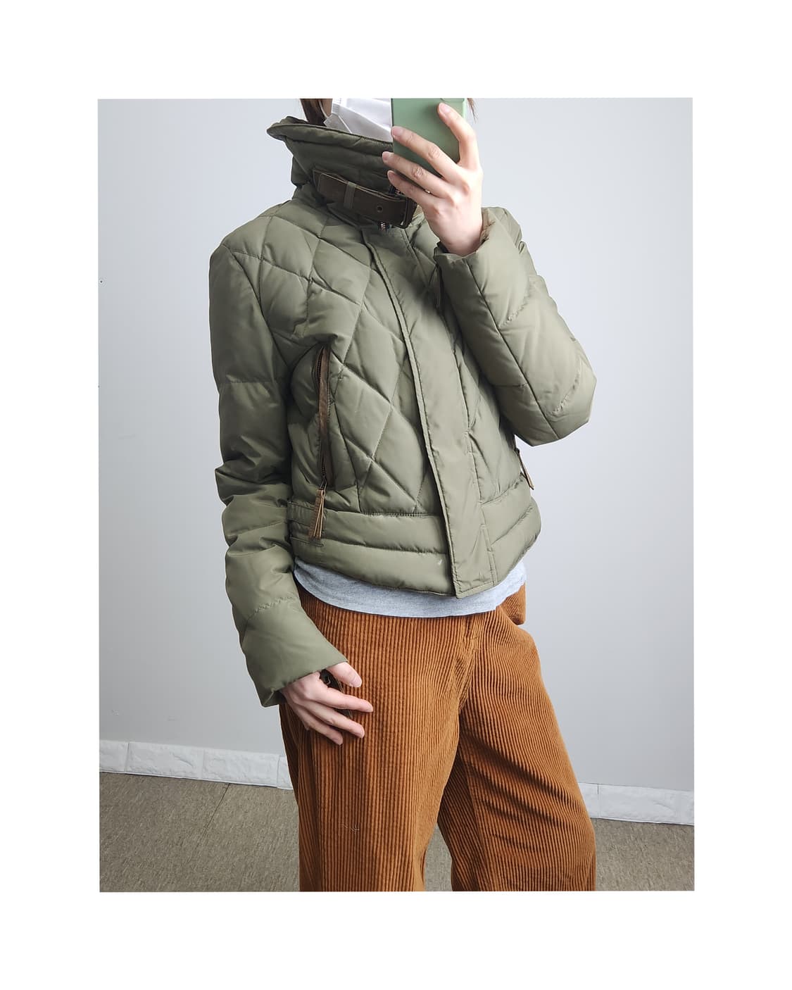 다운 퀼팅 하이넥 패딩 상품이미지1