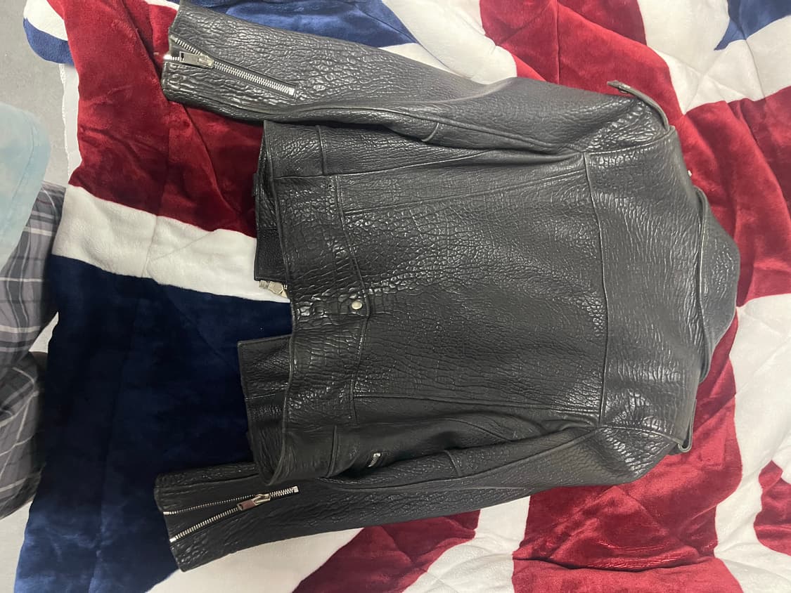 더블집업 소가죽 라이더 자켓  상품이미지2