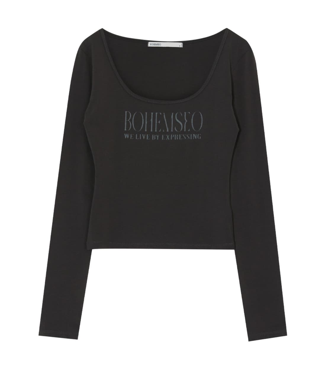 PALE PRINETED LONG SLEEVE, CHARCOAL 상품이미지1