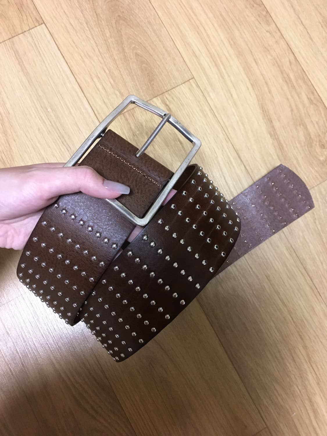 자라 멀티 스터드 레더 벨트 90 상품이미지2