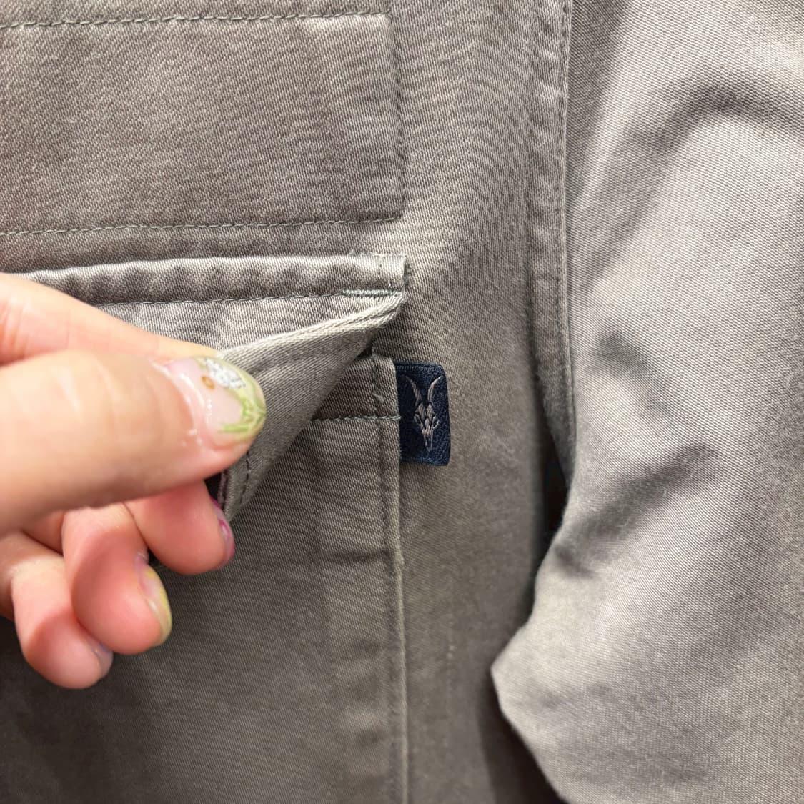 올세인츠 클래식 코튼 워크 셔츠 자켓 코듀로이 카라 디테일 카키 베이지 상품이미지6